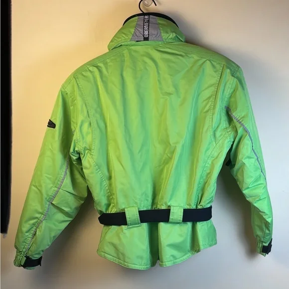 Obermeyer Bright Green Ski Jacket Ski Snowboarding Winter Women’s Size 6 - Picture 2 of 4